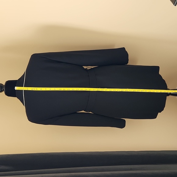 SC COLLECTION Made in Canada 3/4 Length Black Spring Trench Coat - Picture 5 of 12